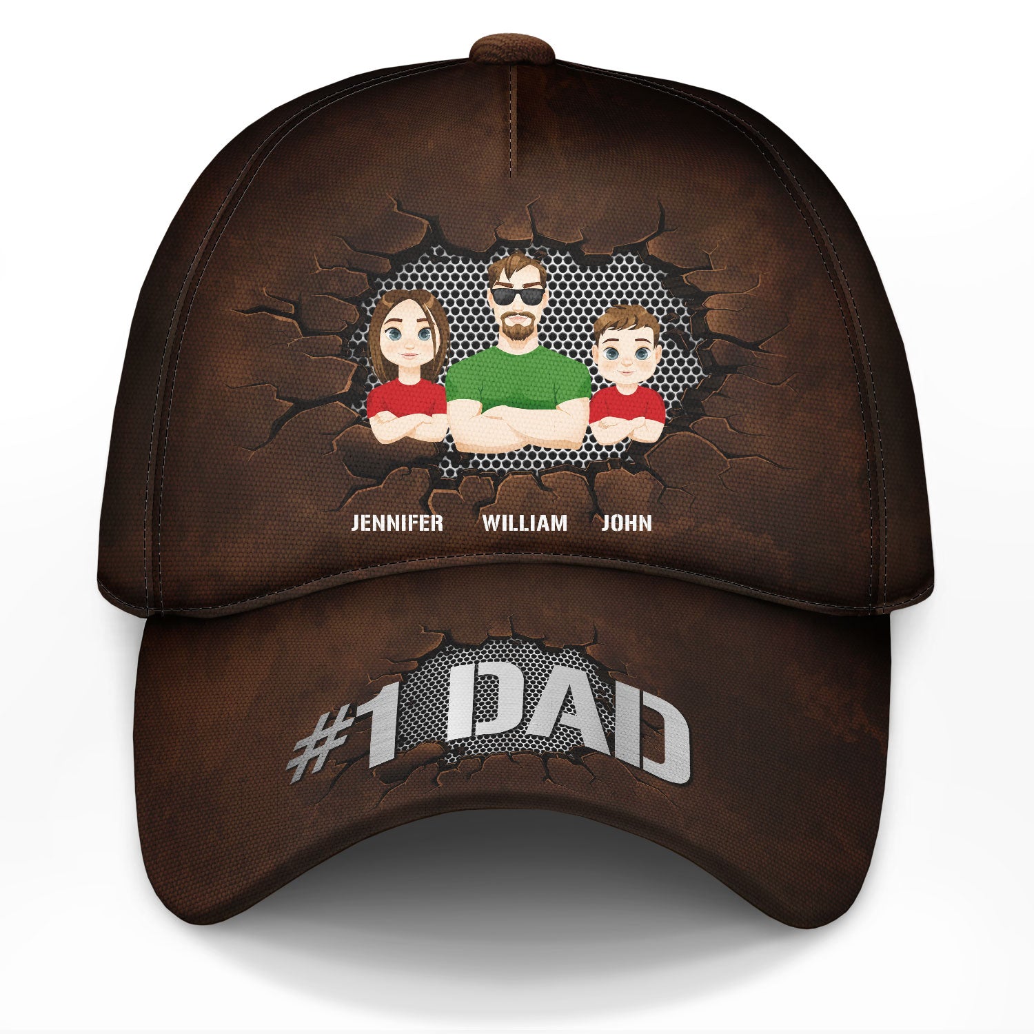 Flat Art #1 Dad - Gift For Dad - Personalized Classic Cap