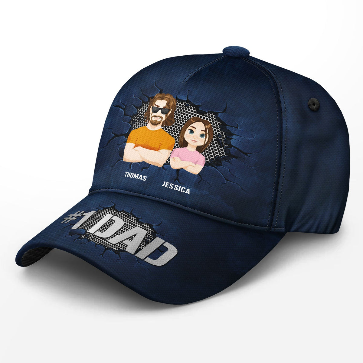 Flat Art #1 Dad - Gift For Dad - Personalized Classic Cap