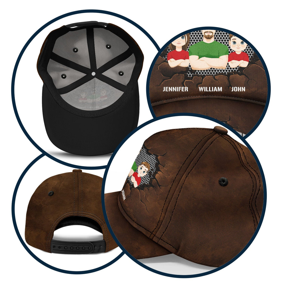 Flat Art #1 Dad - Gift For Dad - Personalized Classic Cap