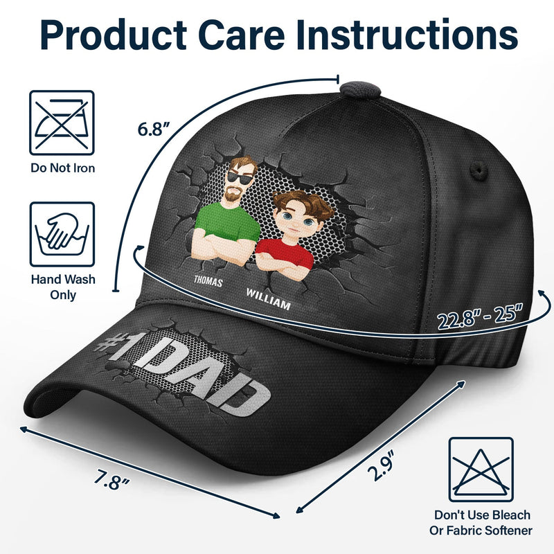 Flat Art #1 Dad - Gift For Dad - Personalized Classic Cap
