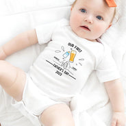 Notre première fête des pères - Cadeau pour nouveau papa, nouveau-né - Body bébé personnalisé