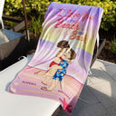 Love You To The Beach And Back - Gift For Couples - Personalized Beach Towel