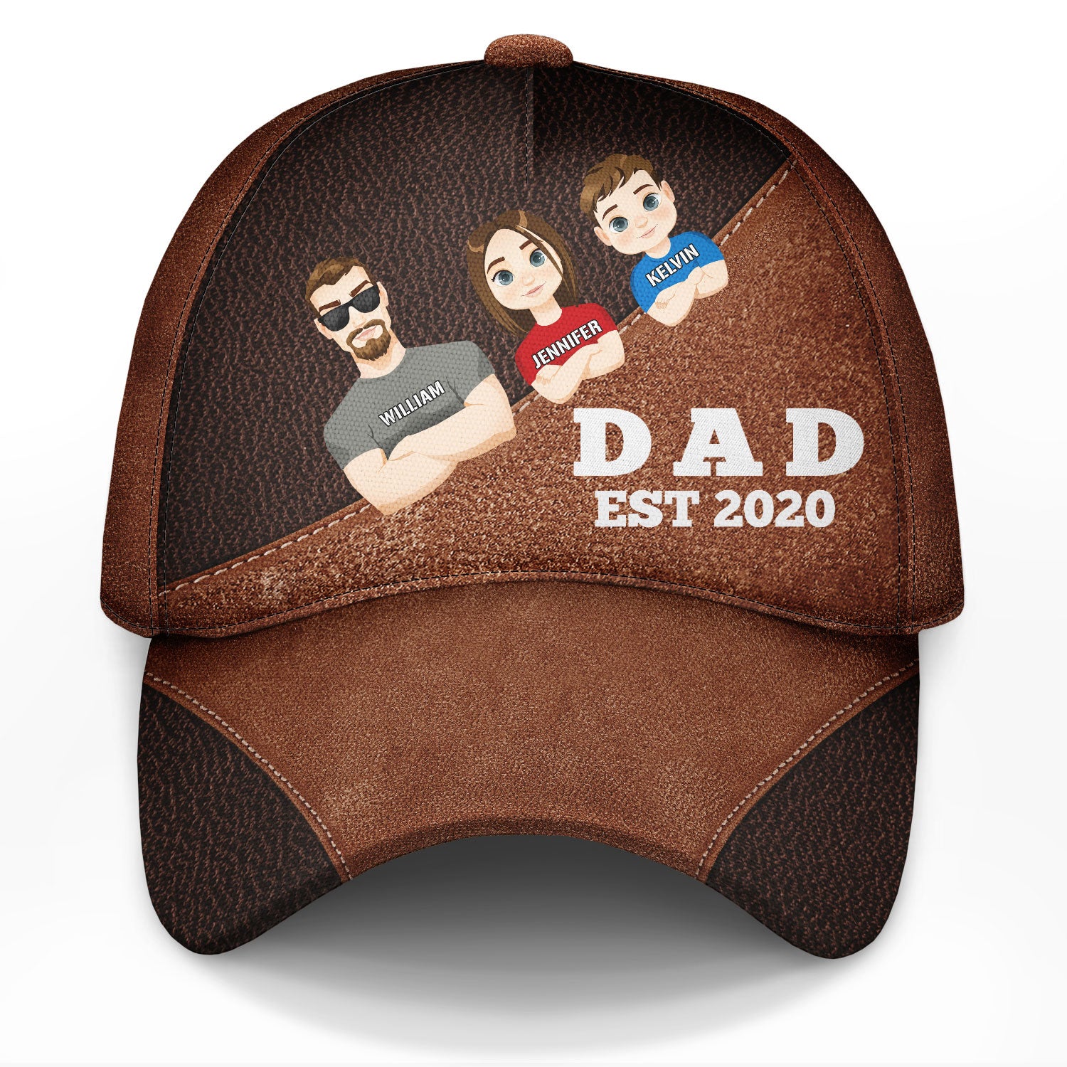 Flat Art Dad EST - Personalized Classic Cap