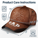 Hand Punch Line Sketch Dad Since - Personalized Classic Cap