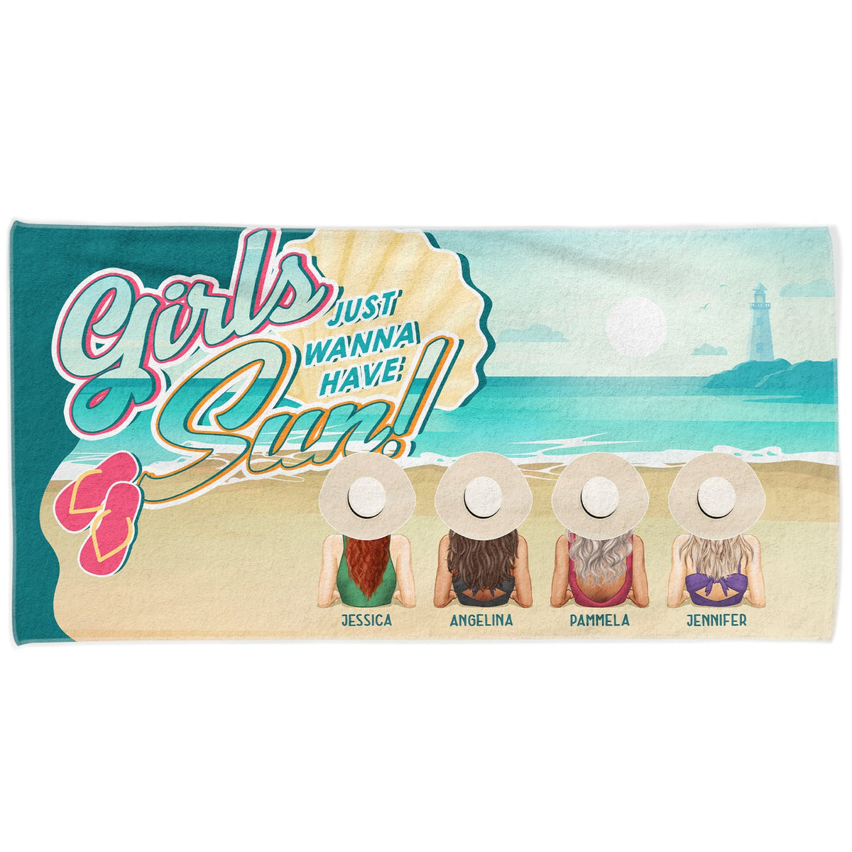 Wanna Have Some Sun - Personalized Beach Towel