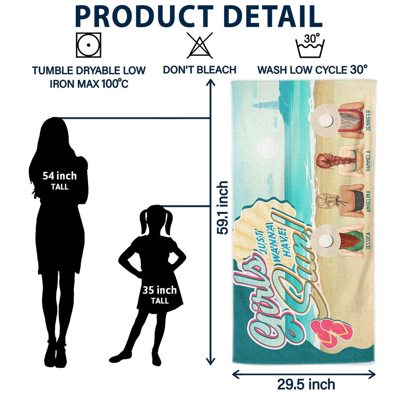 Wanna Have Some Sun - Personalized Beach Towel