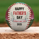 Custom Photo Happy Father's Day - Personalized Baseball, Softball