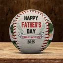 Custom Photo Happy Father's Day - Personalized Baseball, Softball