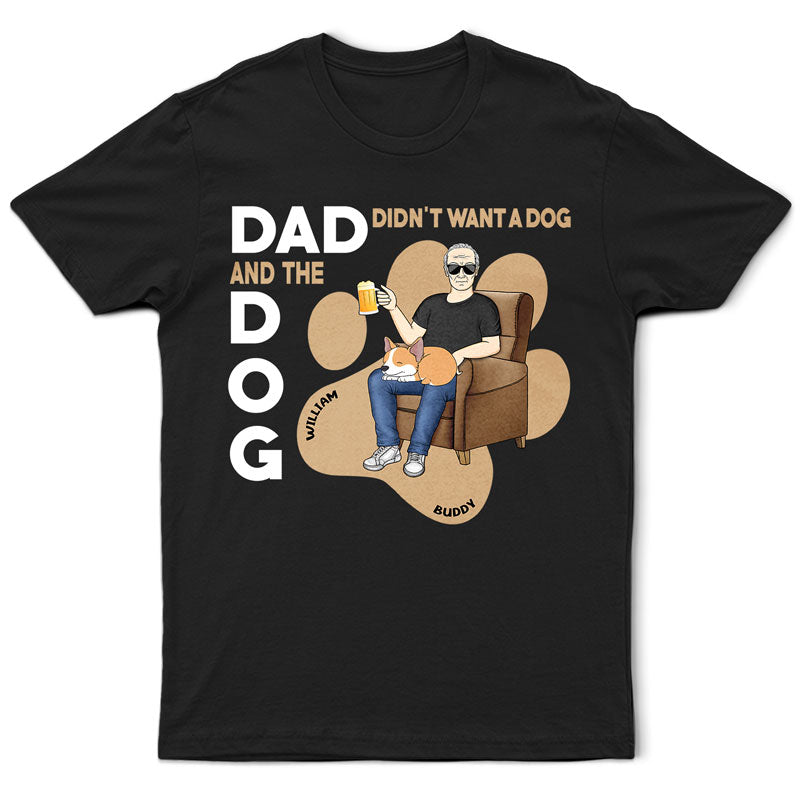 Dad And The Dog - Personalized T Shirt