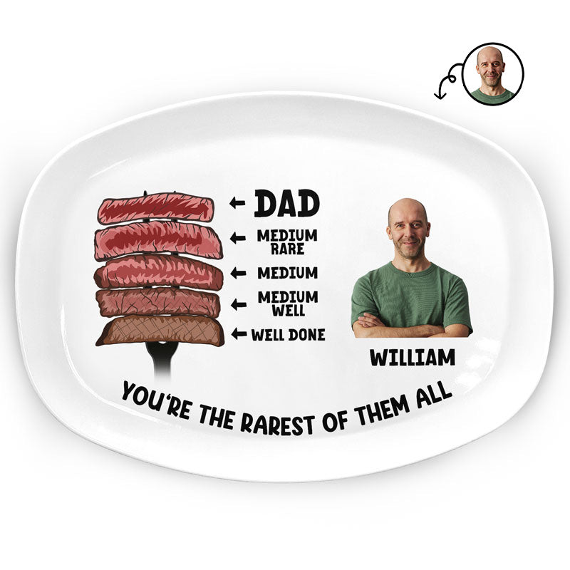 Custom Photo Dad You Are The Rarest - Personalized Plate