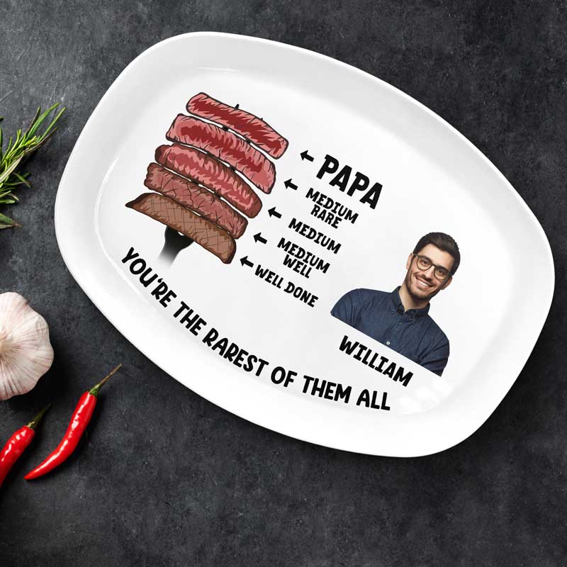 Custom Photo Dad You Are The Rarest - Personalized Plate