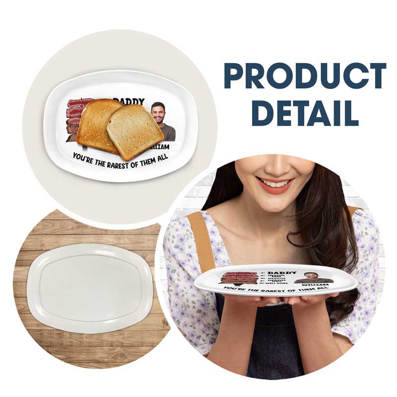 Custom Photo Dad You Are The Rarest - Personalized Plate