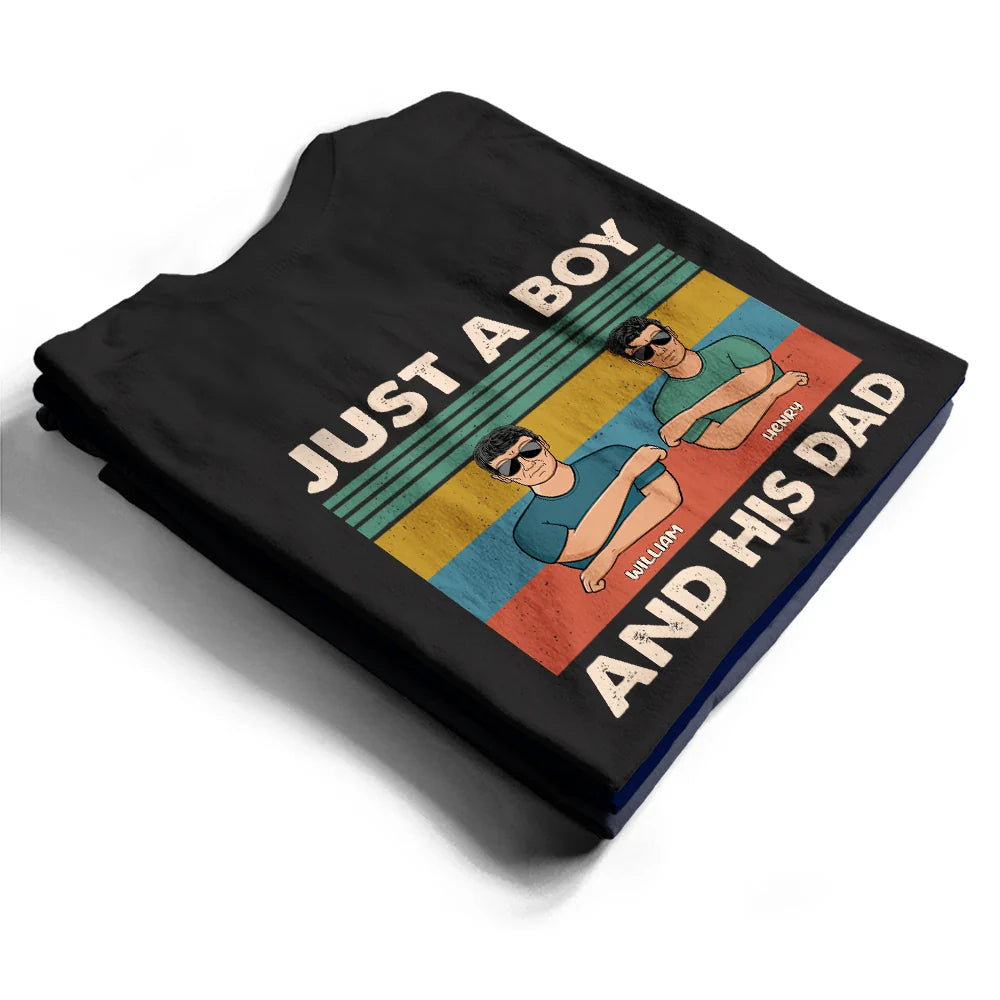 Just A Dad And His Girl - Personalized T Shirt