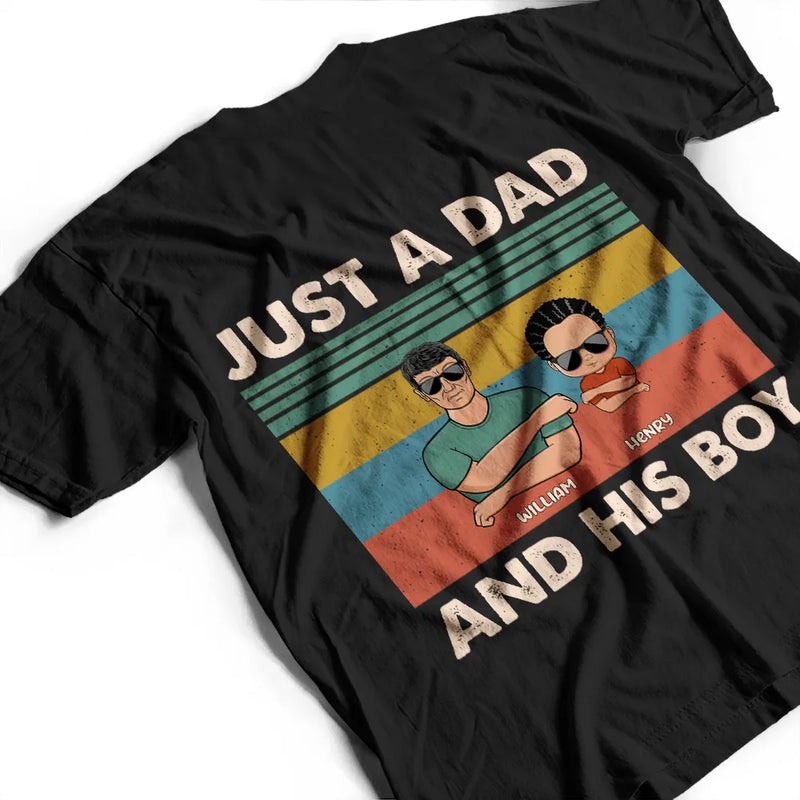 Just A Dad And His Girl - Personalized T Shirt