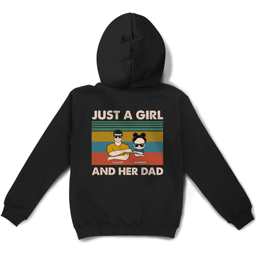 Just A Dad And His Girl - Personalized T Shirt