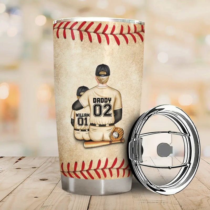 Nous avons frappé un coup de circuit en vous marquant comme notre père - Gobelet personnalisé