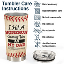 Nous avons frappé un coup de circuit en vous marquant comme notre père - Gobelet personnalisé