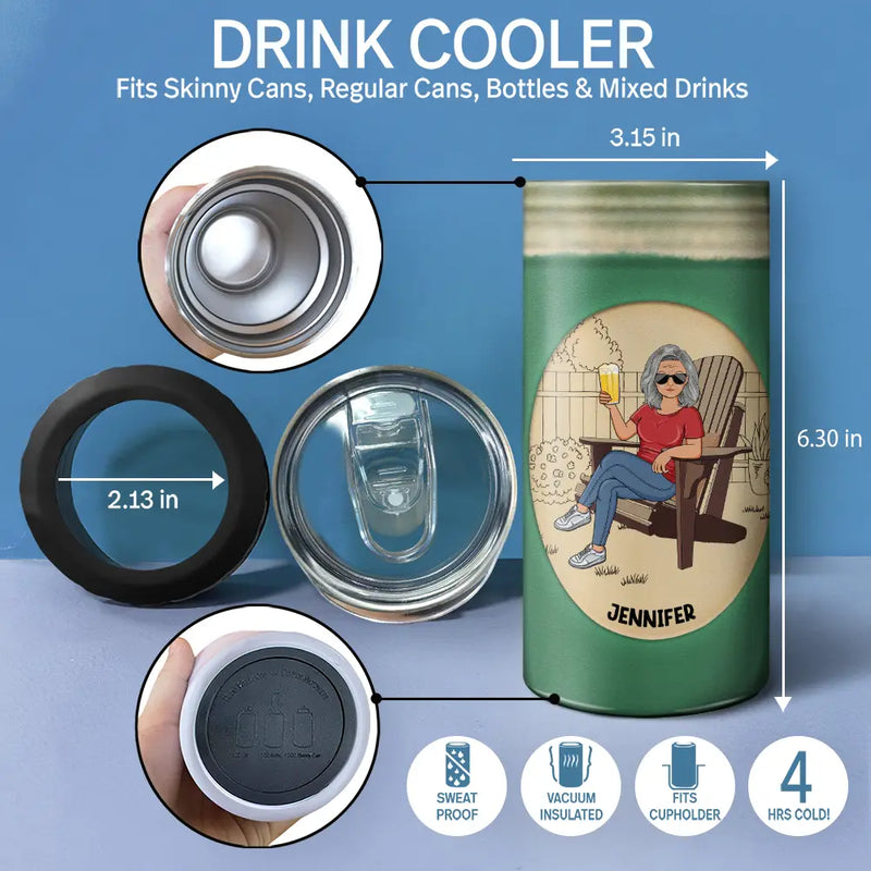 Retired Work For My Grandkids - Personalized 4 In 1 Can Cooler Tumbler