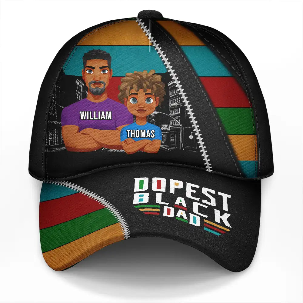 Dopest Black Dad - Personalized Classic Cap