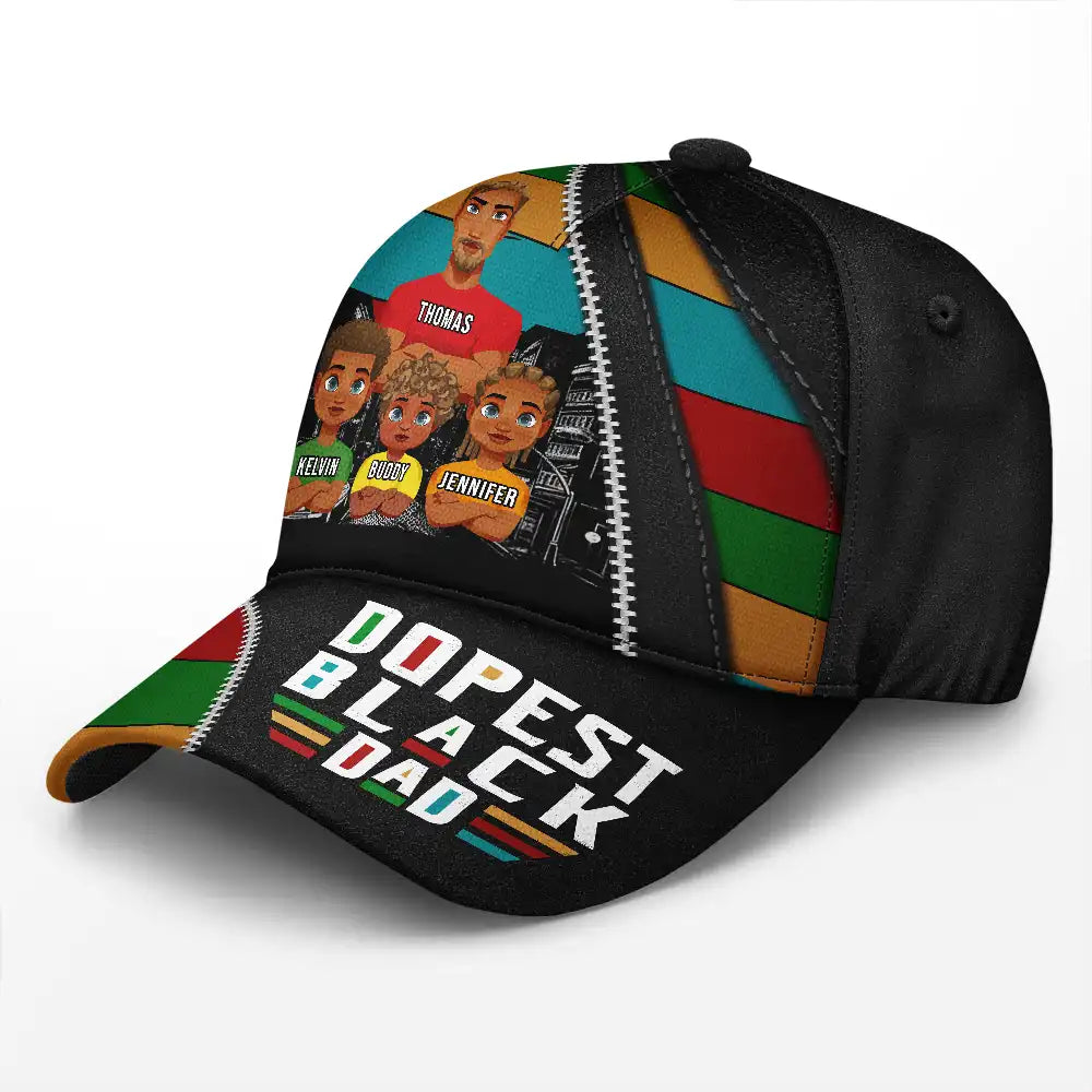 Dopest Black Dad - Personalized Classic Cap
