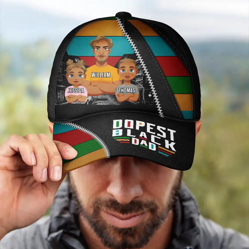 Dopest Black Dad - Personalized Classic Cap