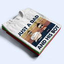 Just A Dad And His Girl Fist Punch - Personalized T Shirt