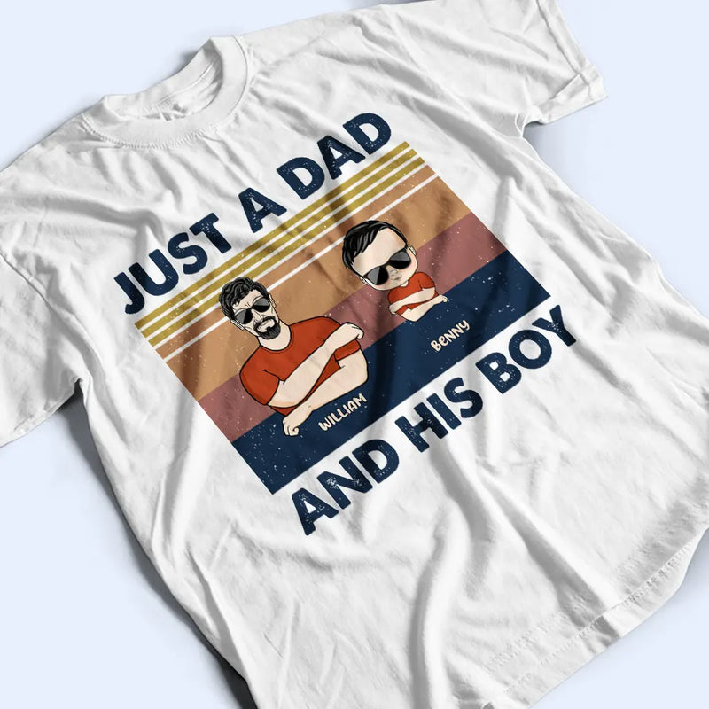 Just A Dad And His Girl Fist Punch - Personalized T Shirt