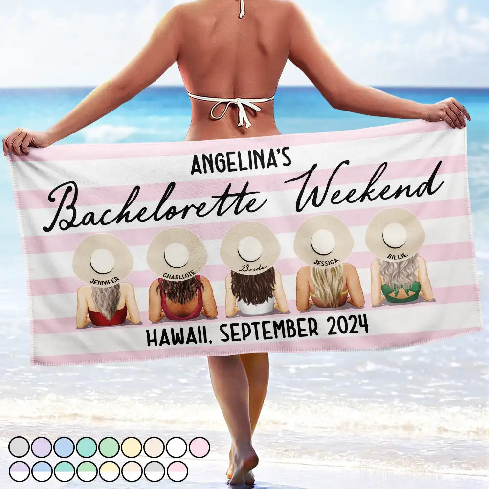 Bachelorette Weekend - Personalized Beach Towel