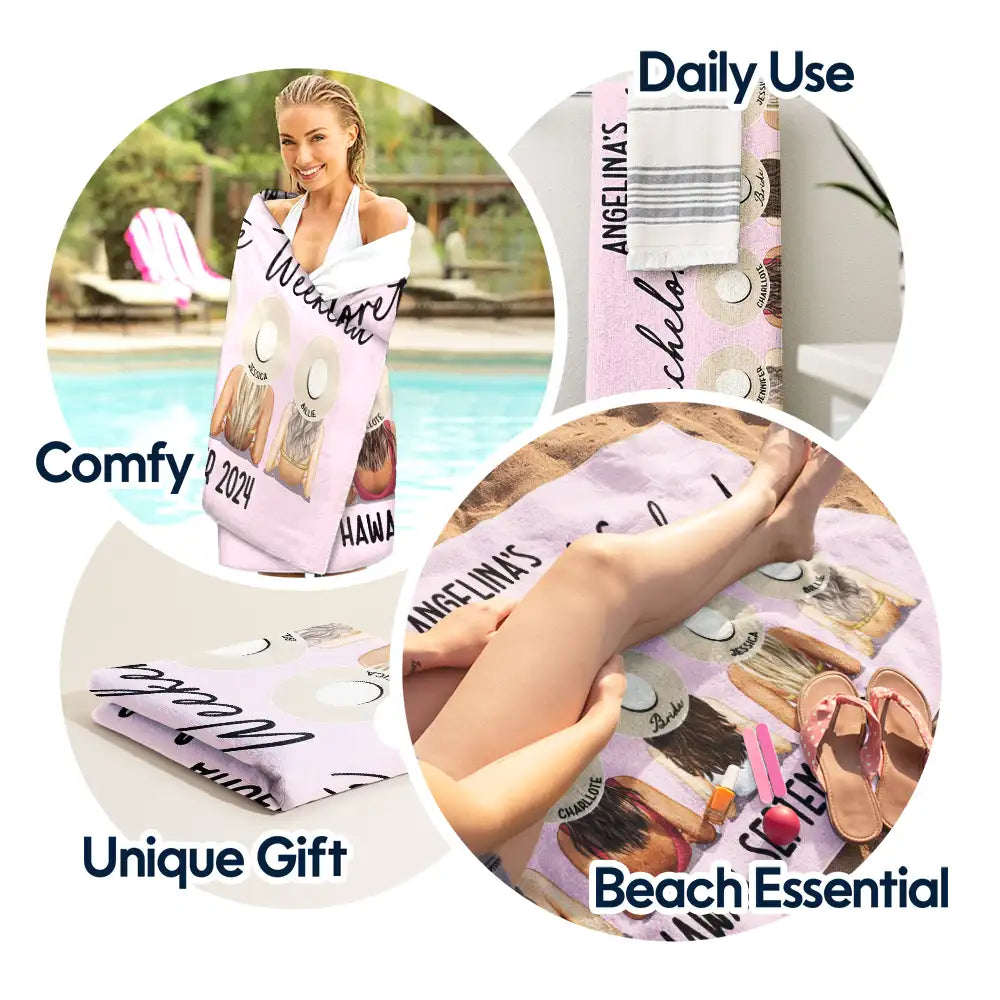 Bachelorette Weekend - Personalized Beach Towel