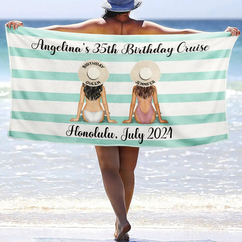 Birthday Trip - Personalized Beach Towel
