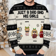 Noël, juste un papa et sa fille - Pull moche unisexe personnalisé 