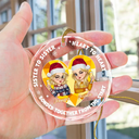 Heart To Heart - Personalized Circle Glass Ornament