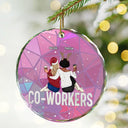 Christmas Bestie Sitting - Personalized Circle Glass Ornament