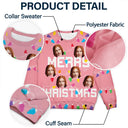 Christmas Custom Photo Family Christmas Tree - Personalized Unisex Ugly Sweater
