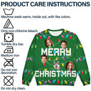 Christmas Custom Photo Family Christmas Tree - Personalized Unisex Ugly Sweater