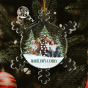 Christmas Custom Photo Family Pet Face - Personalized Custom Shaped Acrylic Ornament