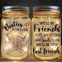 Gift For Bestie - Bestie Our Memories Are Countless Our Friendship Is Endless - Personalized Mason Jar Light