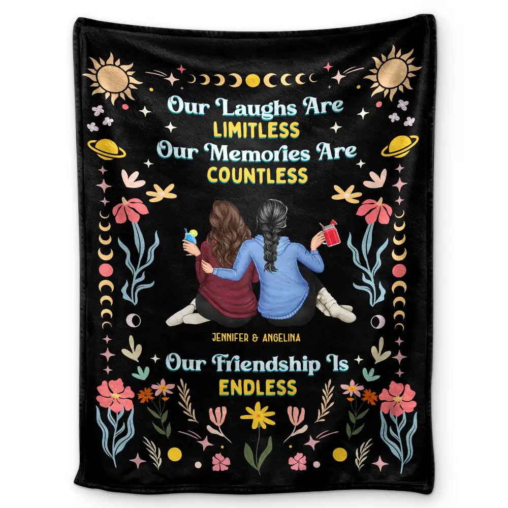 Our Memories Are Countless Our Friendship Is Endless - Personalized Fleece Blanket, Sherpa Blanket