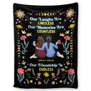 Gift For Sibling, Gift For Sisters - Our Memories Are Countless Our Friendship Is Endless - Personalized Fleece Blanket, Sherpa Blanket