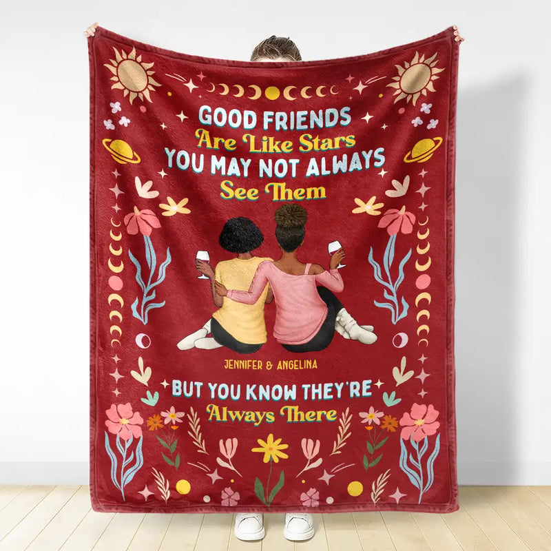 Gift For Sibling, Gift For Sisters - Our Memories Are Countless Our Friendship Is Endless - Personalized Fleece Blanket, Sherpa Blanket