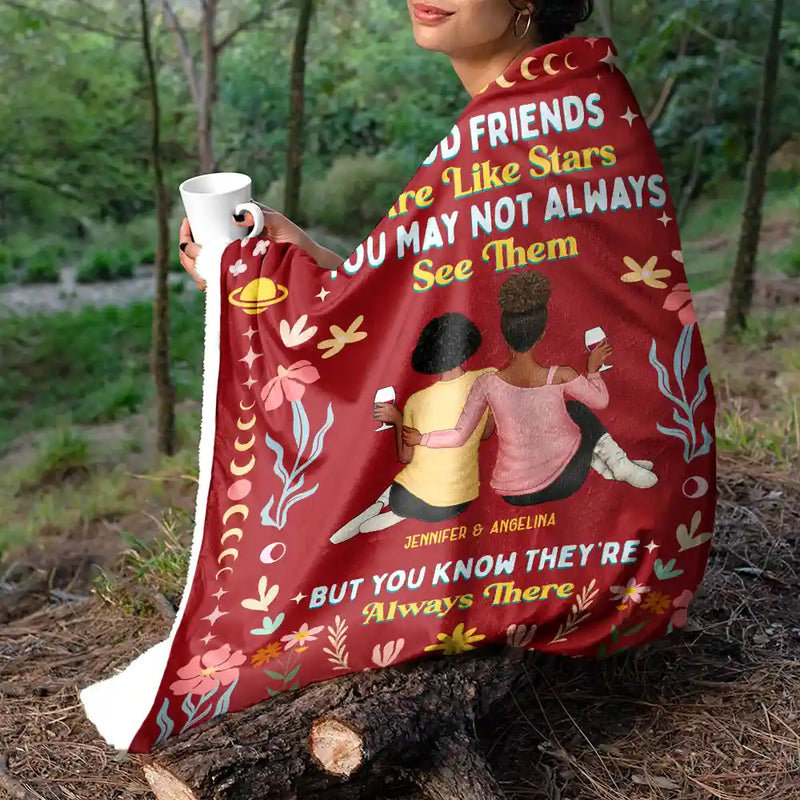 Gift For Sibling, Gift For Sisters - Our Memories Are Countless Our Friendship Is Endless - Personalized Fleece Blanket, Sherpa Blanket