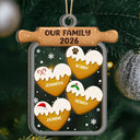 Gingerbread Cookie Our Family - Personalized 2-Layered Mix Ornament