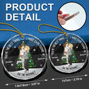 Gift For Couples - Christmas Couple Kissing Best Thing On The Internet - Personalized Circle Glass Ornament