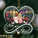 Gift For Sisters,Gift For Bestie,Love,Christmas - Sister Of My Soul - Personalized Custom Shaped Acrylic Ornament
