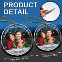 Christmas,Gift For Couples,Gift For Husband,Gift For Wife,Gift For Boyfriend,Gift For Girlfriend,Custom Photo,Happy - Custom Photo Christmas Couple My Favorite Place - Personalized Glass Ornament
