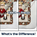 Reading,Pet Lovers,Cat Lovers,Dog Lovers,Happy - Just A Girl Who Loves Books & Pets - Personalized Fleece Blanket, Sherpa Blanket