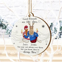 Gift For Bestie - Friends Are Like Stars - Personalized Custom Shaped Wooden Ornament