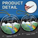 Gift For Pet Lover - Over The Rainbow Bridge - Personalized Circle Glass Ornament