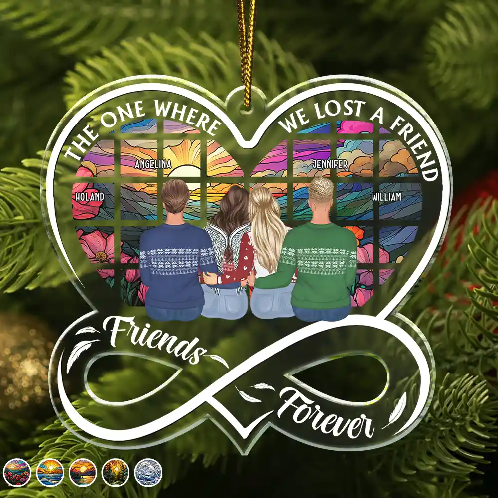 Memorial, Gift For Bestie - Where We Lost A Friend - Personalized Custom Shaped Acrylic Ornament
