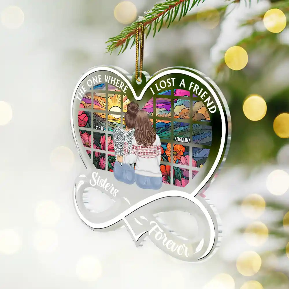 Memorial, Gift For Bestie - Where We Lost A Friend - Personalized Custom Shaped Acrylic Ornament